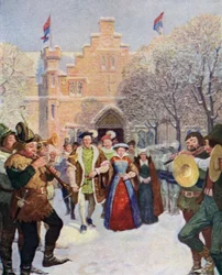 Illustration für Der schwarze Pfeil von Robert Louis Stevenson